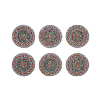 Multi Jute Coaster Set of 6 - The Fox Decor