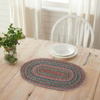 Multi Jute Oval Placemat 13x19 - The Fox Decor