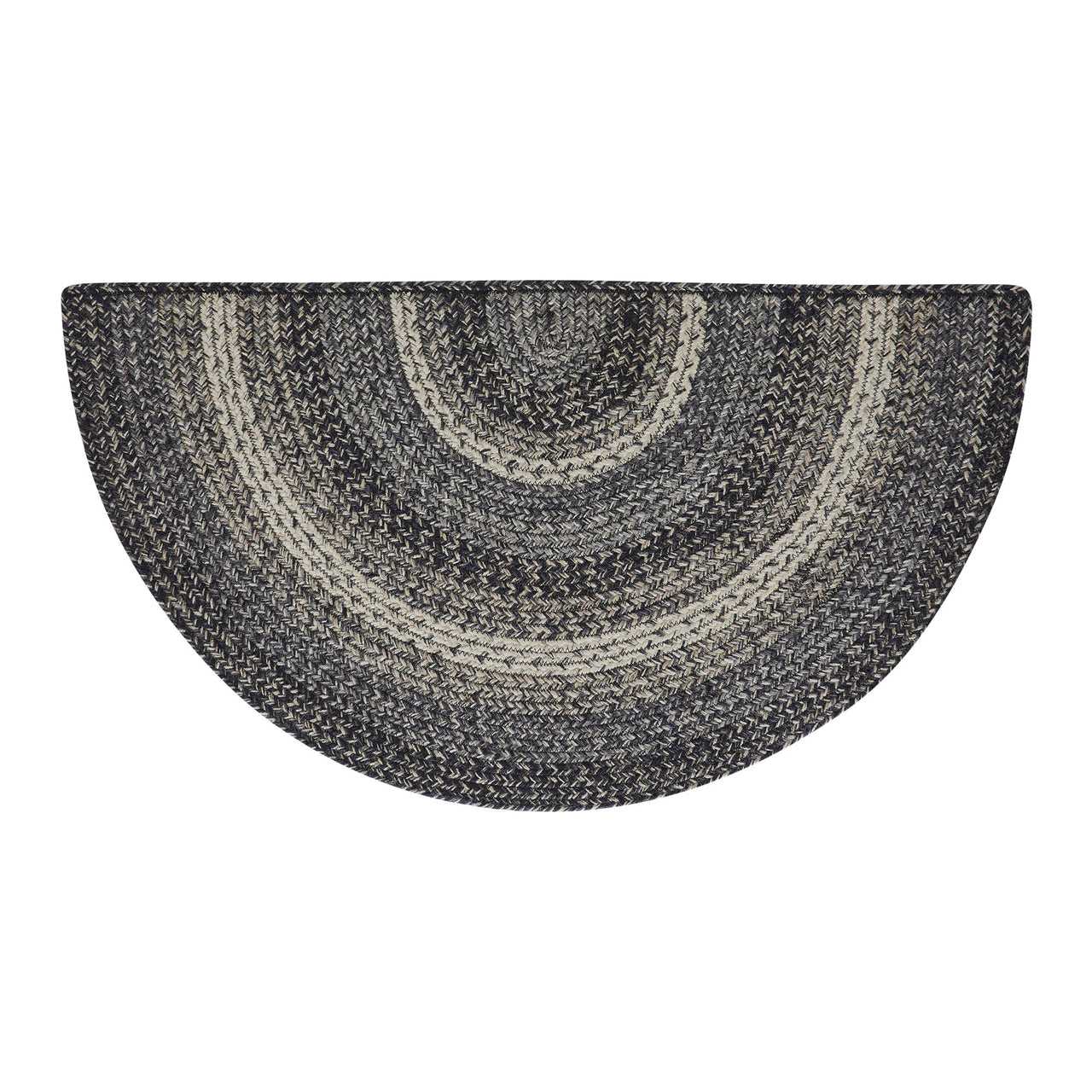 Half Circle Reading Rug Sawyer Mill Black White Jute Half Circle Braided Rug 19.5