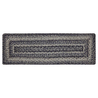 Thumbnail for Sawyer Mill Black White Jute Braided Stair Tread Rect Latex 8.5x27 VHC Brands - The Fox Decor