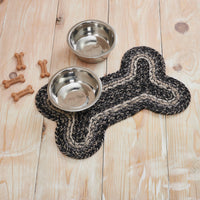 Sawyer Mill Black White Indoor/Outdoor Small Bone Braided Rug 11.5