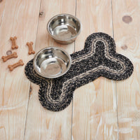 Thumbnail for Sawyer Mill Black White Indoor/Outdoor Small Bone Braided Rug 11.5