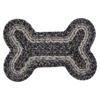 Thumbnail for Sawyer Mill Black White Indoor/Outdoor Small Bone Braided Rug 11.5