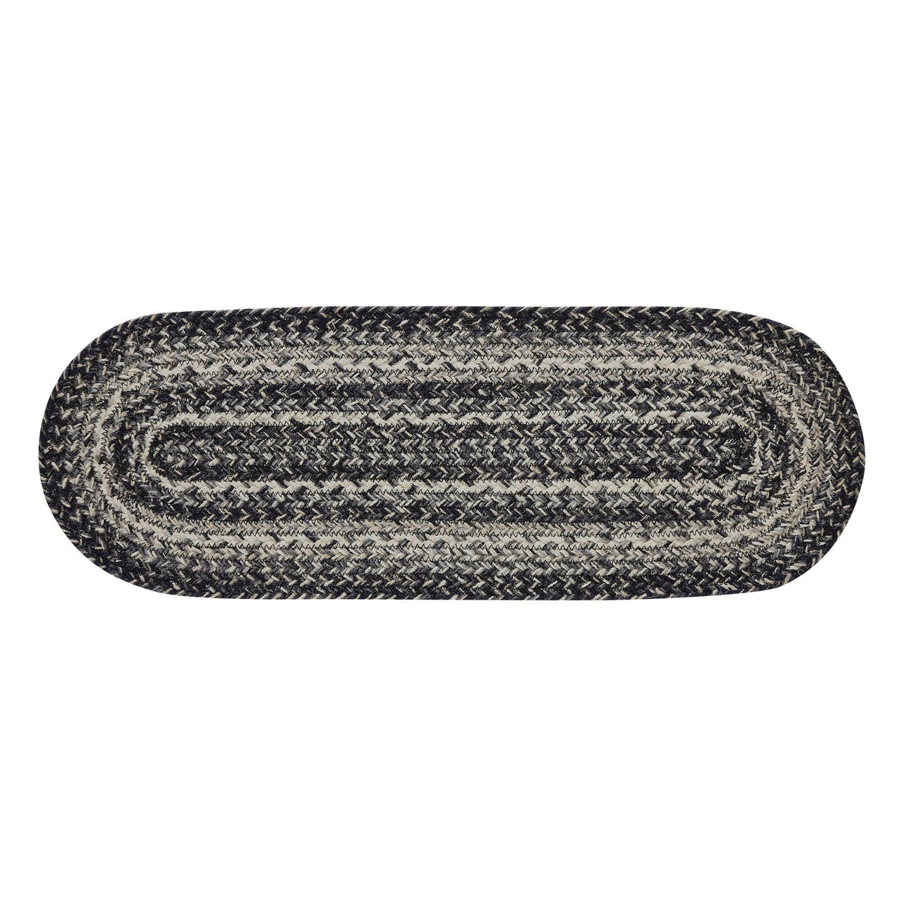 Sawyer Mill Black White Jute Oval Runner 8x24 - The Fox Decor