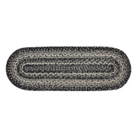 Sawyer Mill Black White Jute Oval Runner 8x24 - The Fox Decor