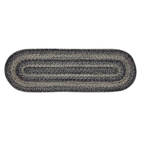 Sawyer Mill Black White Jute Oval Runner 12x36 - The Fox Decor