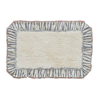 Thumbnail for Kaila Ticking Blue Bathmat 20x30 - The Fox Decor