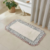 Kaila Ticking Blue Bathmat 27x48 - The Fox Decor