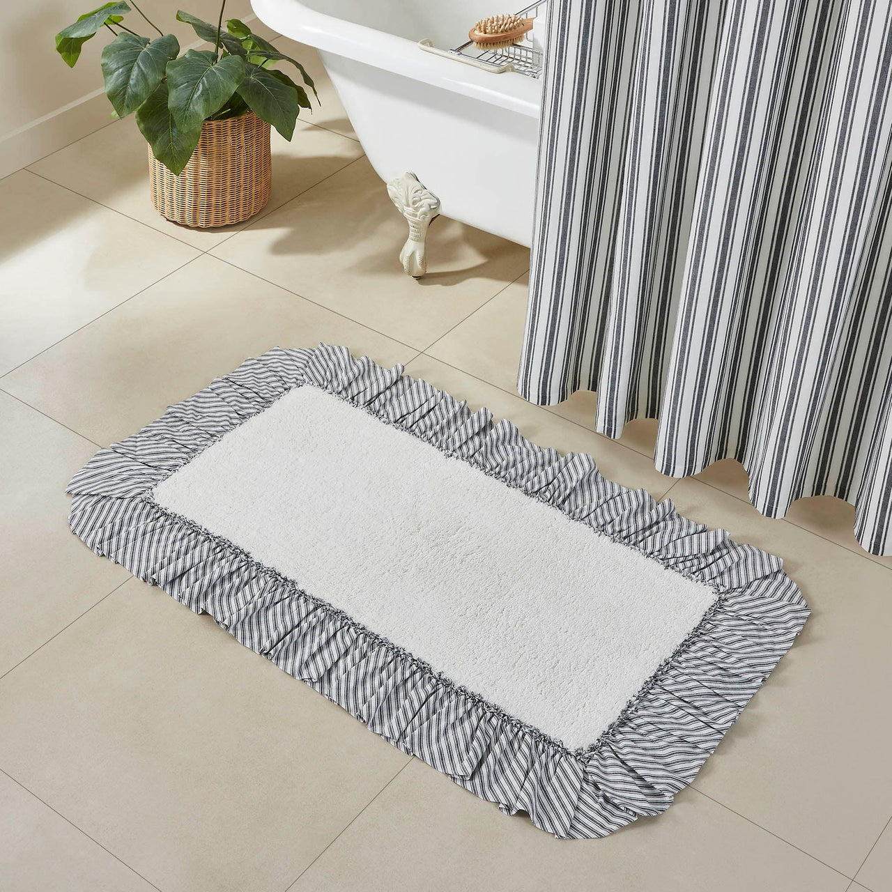 Sawyer Mill Black Bathmat 27x48 - The Fox Decor