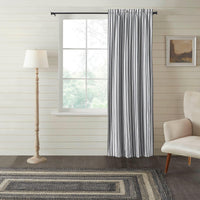 Thumbnail for Sawyer Mill Black Ticking Stripe Blackout Panel Curtain 84x40 VHC Brands