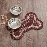 Thumbnail for Burgundy Tan Indoor/Outdoor Small Bone Rug 11.5x17.5 - The Fox Decor