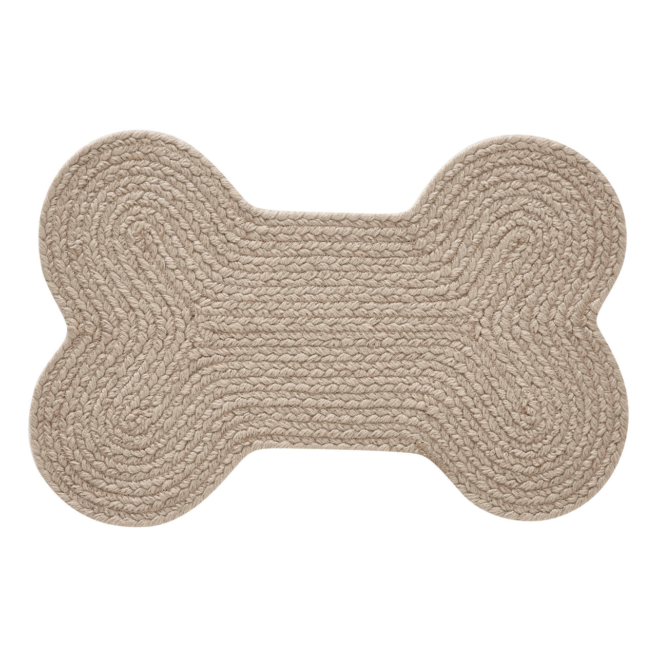 Natural Indoor/Outdoor Small Bone Braided Rug 11.5"x17.5" VHC Brands