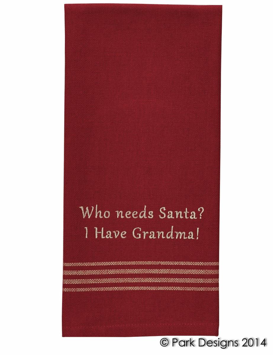 Who Needs Santa? Dishtowel - The Fox Decor