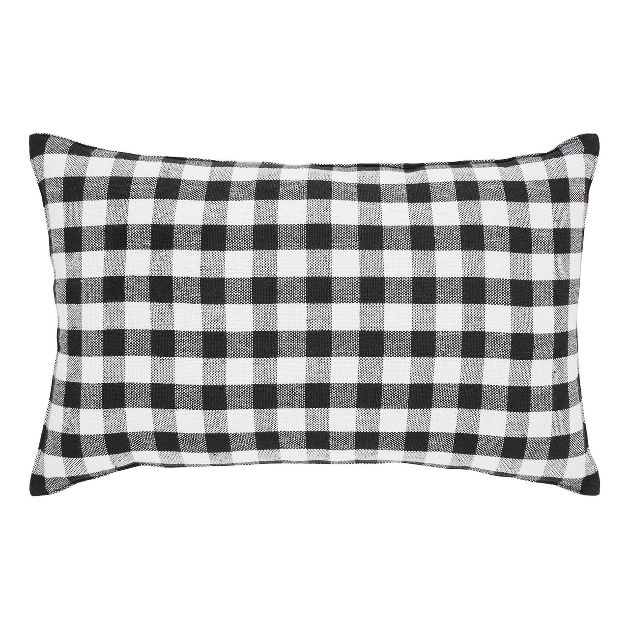Annie Black Check Be Thankful Pumpkin Pillow 14x22 - The Fox Decor