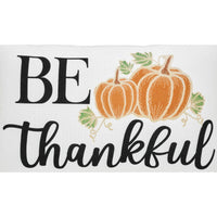 Thumbnail for Annie Black Check Be Thankful Pumpkin Pillow 14x22 - The Fox Decor