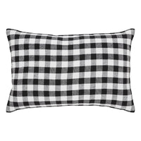 Annie Black Check Pumpkin Patch Pillow 14x22 - The Fox Decor