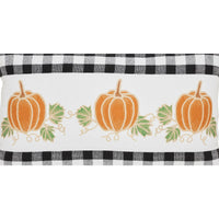 Annie Black Check Pumpkin Patch Pillow 14x22 - The Fox Decor