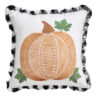 Annie Black Check Pumpkin Pillow 12x12 - The Fox Decor