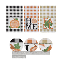 Thumbnail for Annie Check Multicolor Harvest Tea Towel Set of 3 - The Fox Decor