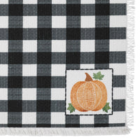 Annie Black Check Pumpkin Placemat Set of 2 13x19 - The Fox Decor