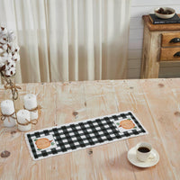 Annie Black Check Pumpkin Runner 8x24 - The Fox Decor