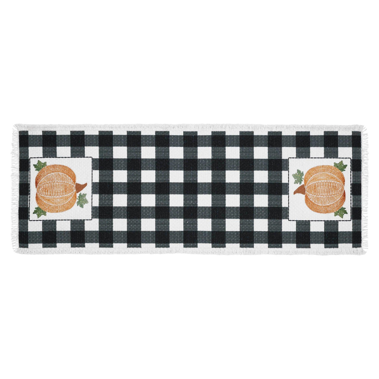 Annie Black Check Pumpkin Runner 8x24 - The Fox Decor