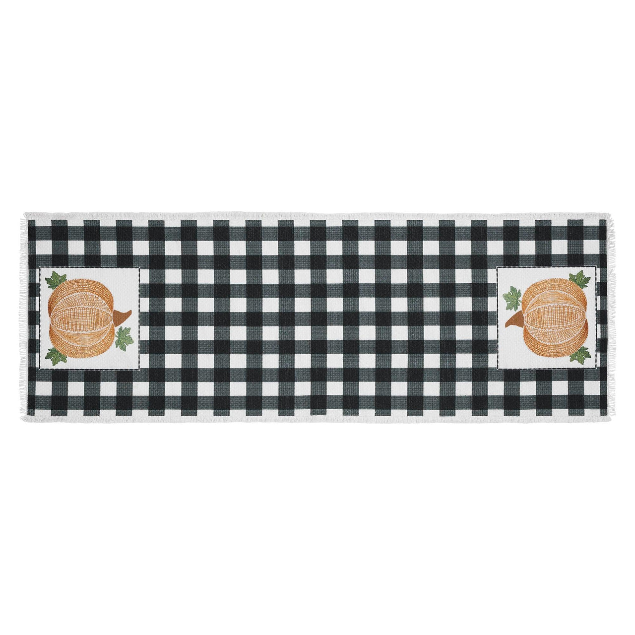 Annie Black Check Pumpkin Runner 12x36 - The Fox Decor