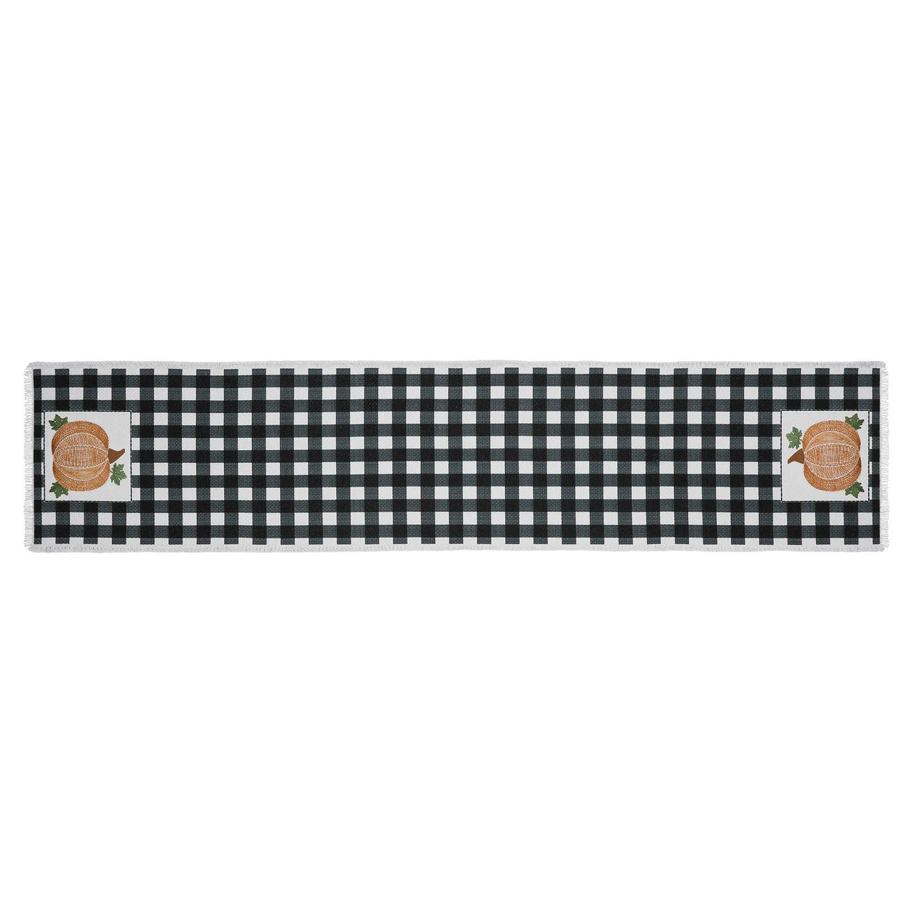 Annie Black Check Pumpkin Runner 12x60 - The Fox Decor