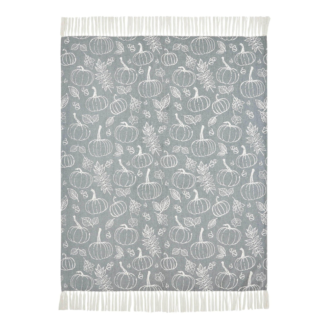 Silhouette Pumpkin Grey Throw 50x60 - The Fox Decor