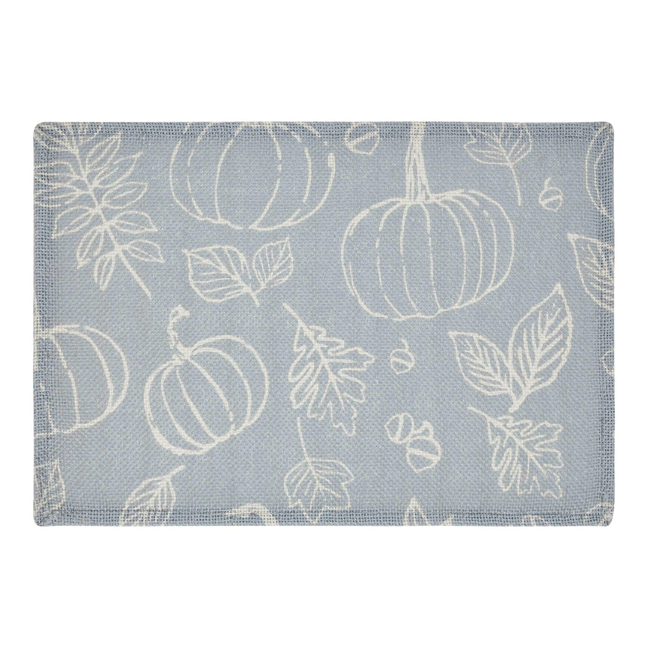 Silhouette Pumpkin Grey Placemat Set of 2 13x19 - The Fox Decor