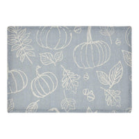 Silhouette Pumpkin Grey Placemat Set of 2 13x19 - The Fox Decor