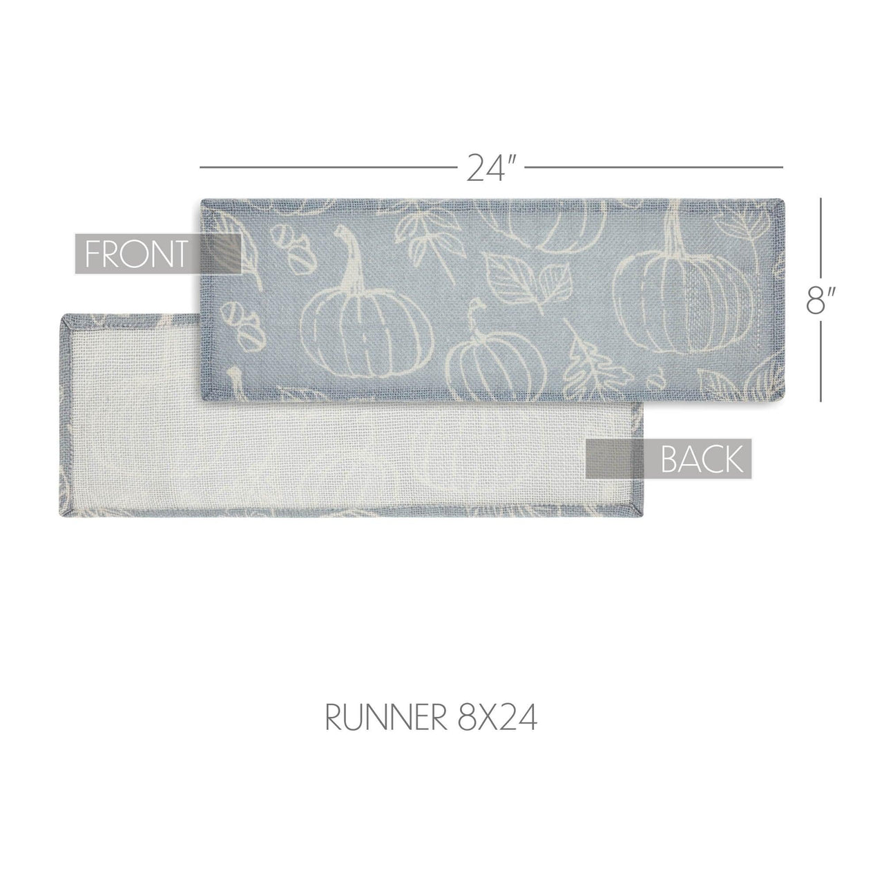 Silhouette Pumpkin Grey Runner 8x24 - The Fox Decor