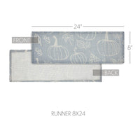 Silhouette Pumpkin Grey Runner 8x24 - The Fox Decor