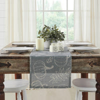 Silhouette Pumpkin Grey Runner 12x36 - The Fox Decor