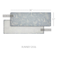 Silhouette Pumpkin Grey Runner 12x36 - The Fox Decor