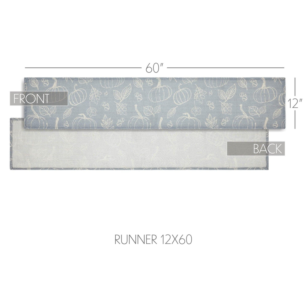 Silhouette Pumpkin Grey Runner 12x60 - The Fox Decor