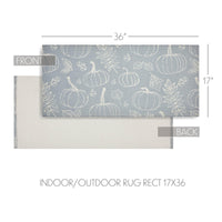 Silhouette Pumpkin Grey Indoor/Outdoor Rug Rect 17x36 - The Fox Decor