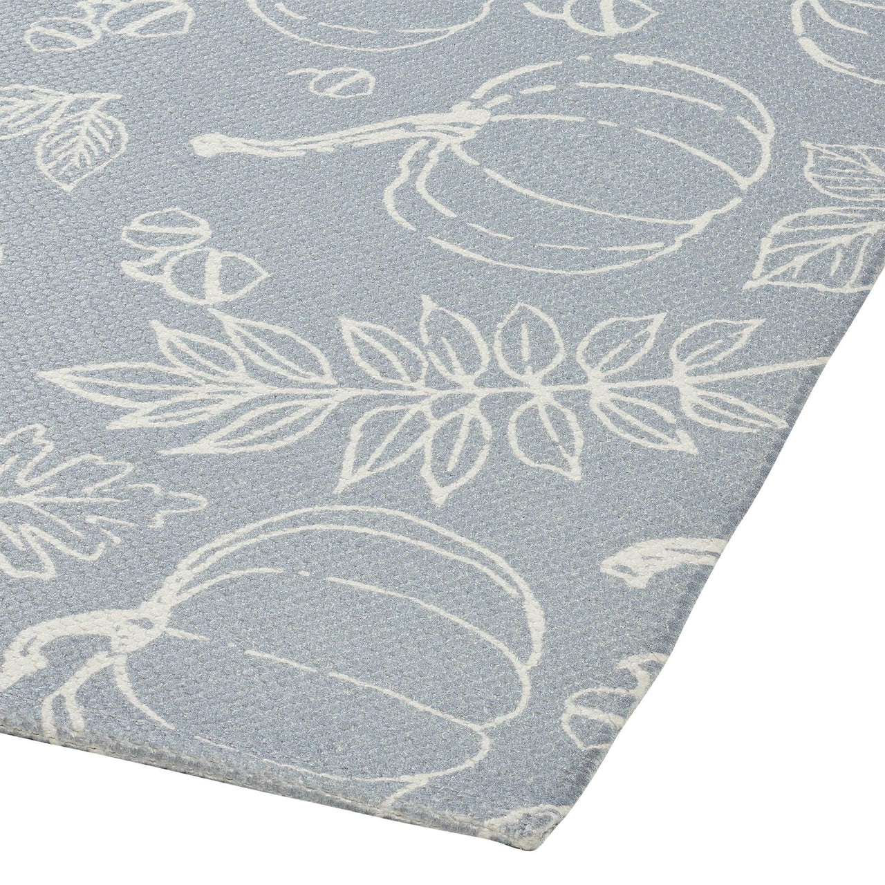 Silhouette Pumpkin Grey Indoor/Outdoor Rug Rect 17x36 - The Fox Decor