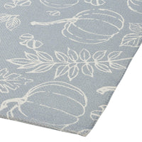 Silhouette Pumpkin Grey Indoor/Outdoor Rug Rect 17x36 - The Fox Decor