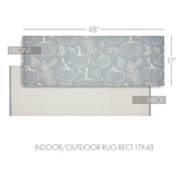 Silhouette Pumpkin Grey Indoor/Outdoor Rug Rect 17x48 - The Fox Decor