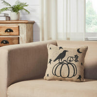 Raven Harvest Burlap Jute Pillow 12x12 - The Fox Decor