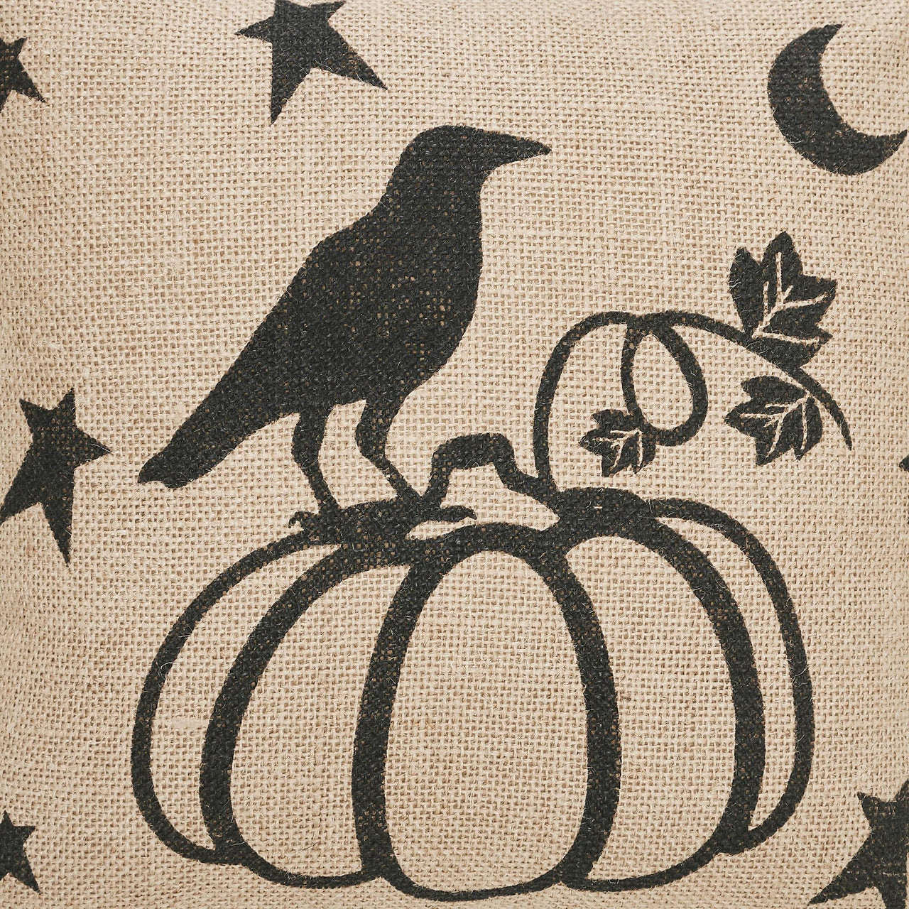 Raven Harvest Burlap Jute Pillow 12x12 - The Fox Decor