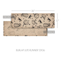 Raven Harvest Burlap Jute Runner 12x36 - The Fox Decor