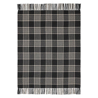 Thumbnail for Eston Black Tan Plaid Throw 50x60 - The Fox Decor