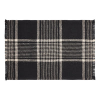 Eston Black Tan Plaid Placemat Set of 2 13x19 - The Fox Decor