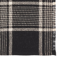 Thumbnail for Eston Black Tan Plaid Runner 12x36 - The Fox Decor
