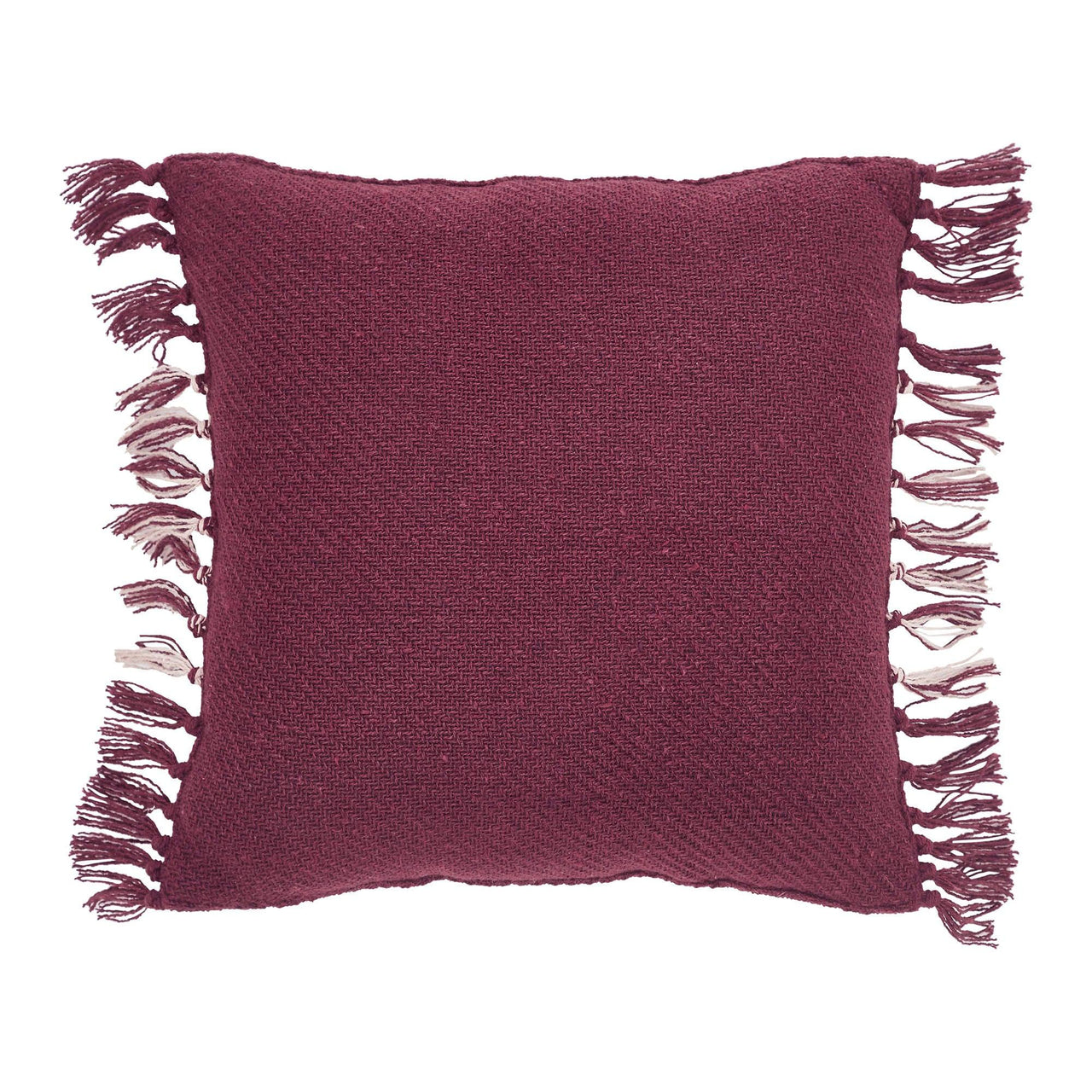 Eston Burgundy Tan Plaid Pillow 12x12 - The Fox Decor