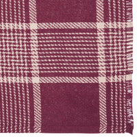 Thumbnail for Eston Burgundy Tan Plaid Runner 12x48 - The Fox Decor