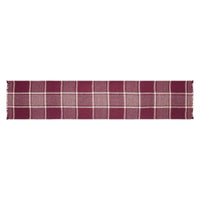 Thumbnail for Eston Burgundy Tan Plaid Runner 12x60 - The Fox Decor