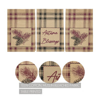 Connell Pinecone Plaid Tea Towel Set of 3 19x28 - The Fox Decor